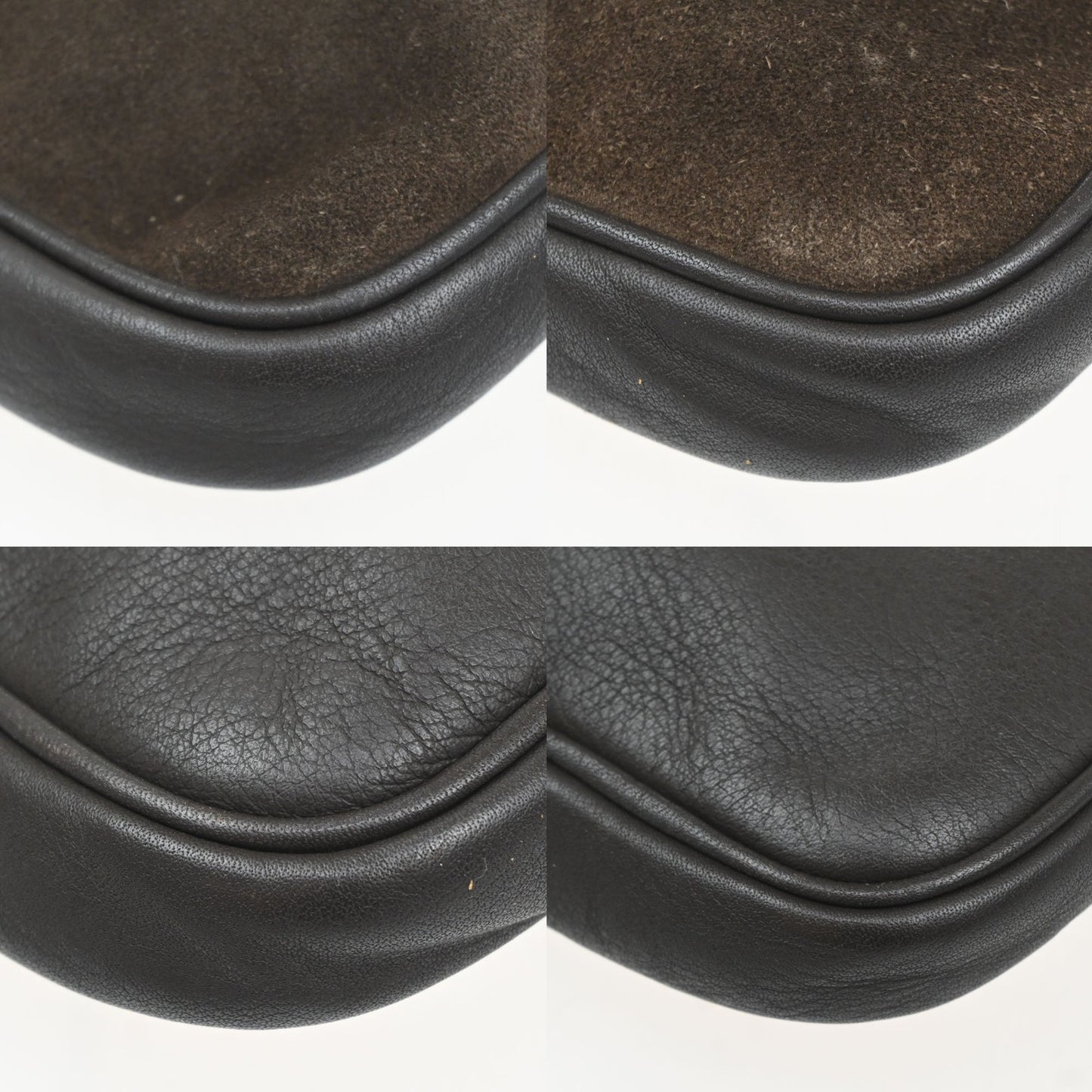 LOEWE Logo Anagram Shoulder Bag Suede Leather Brown GHW Spain 67MA665