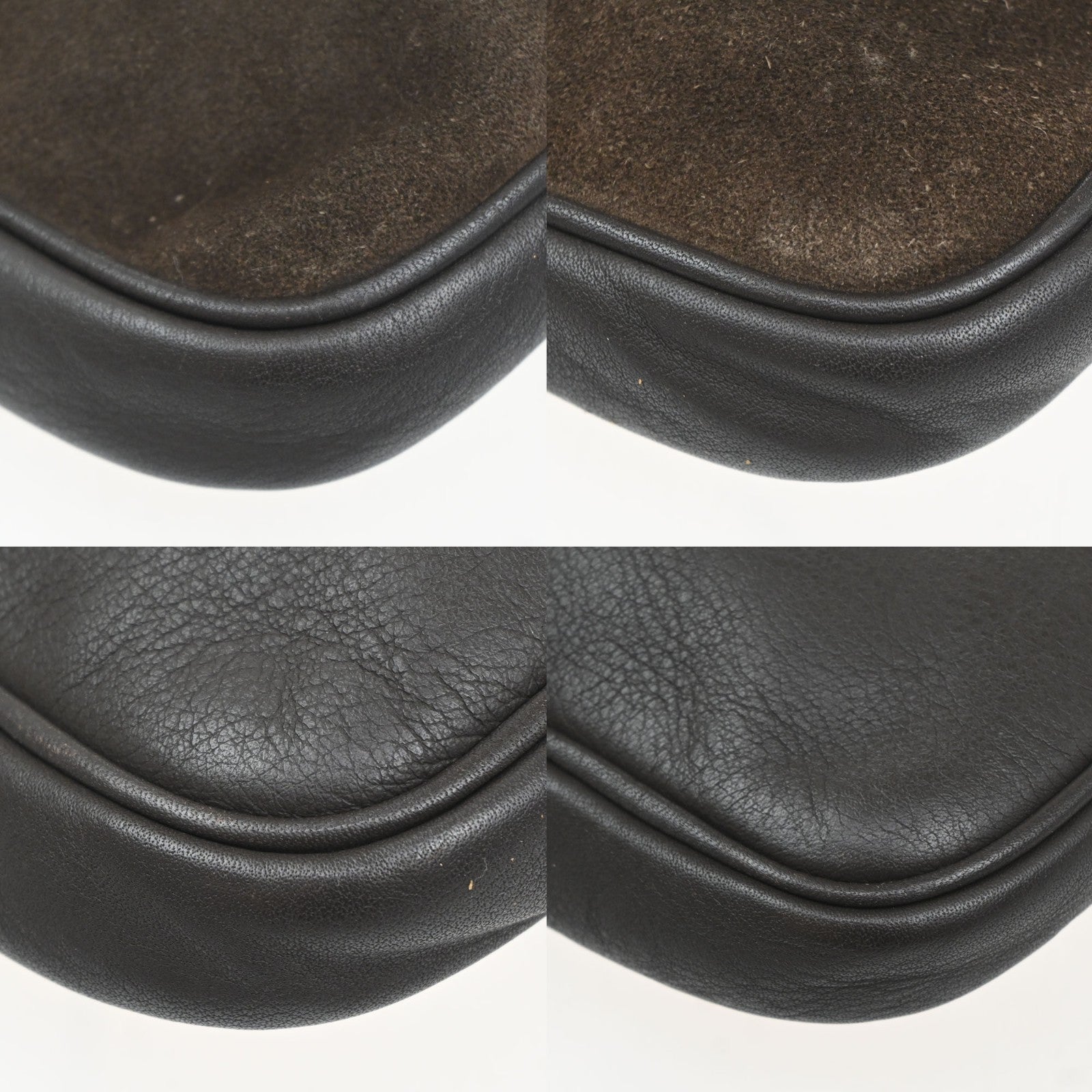 LOEWE Logo Anagram Shoulder Bag Suede Leather Brown GHW Spain 67MA665