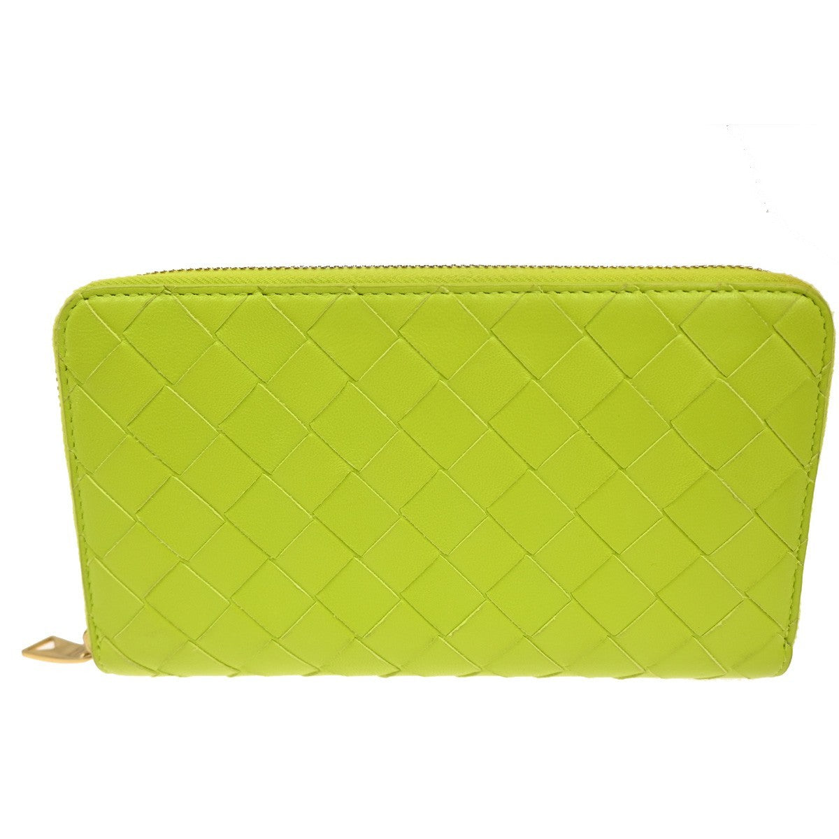 BOTTEGA VENETA Logo Intrecciato Zippy Long Wallet Leather Yellow GHW 31TA433