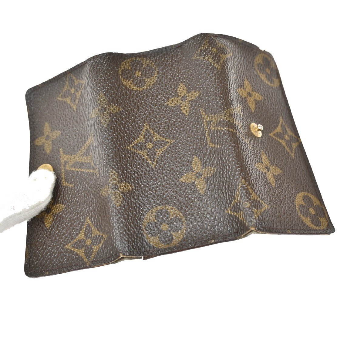 LOUIS VUITTON LV 3 Set Wallet Key Cigarette Case Monogram Leather Brown 01EF824
