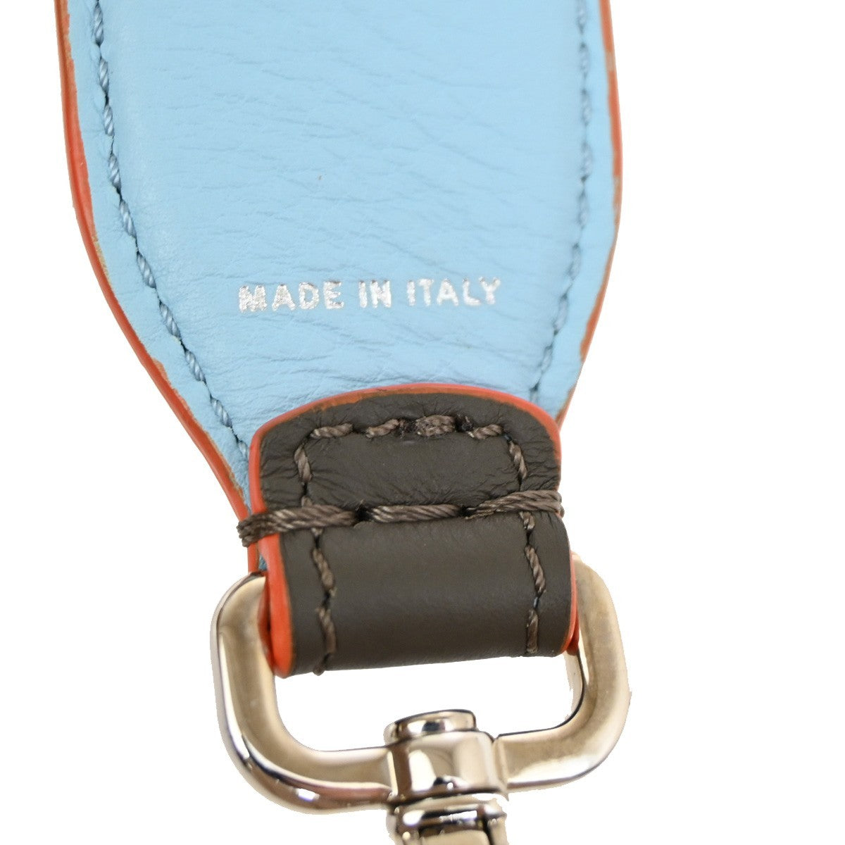 FENDI Logo Strap Shoulder Bag Studded Leather Multicolor SHW Italy 65KC671