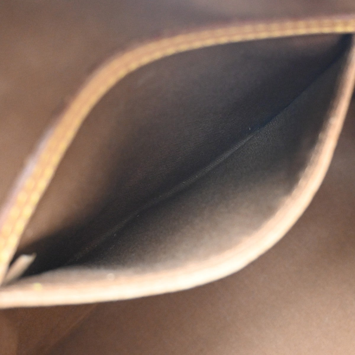 LOUIS VUITTON LV Logo Alma Hand Bag Monogram Leather Brown M51130 62KD431