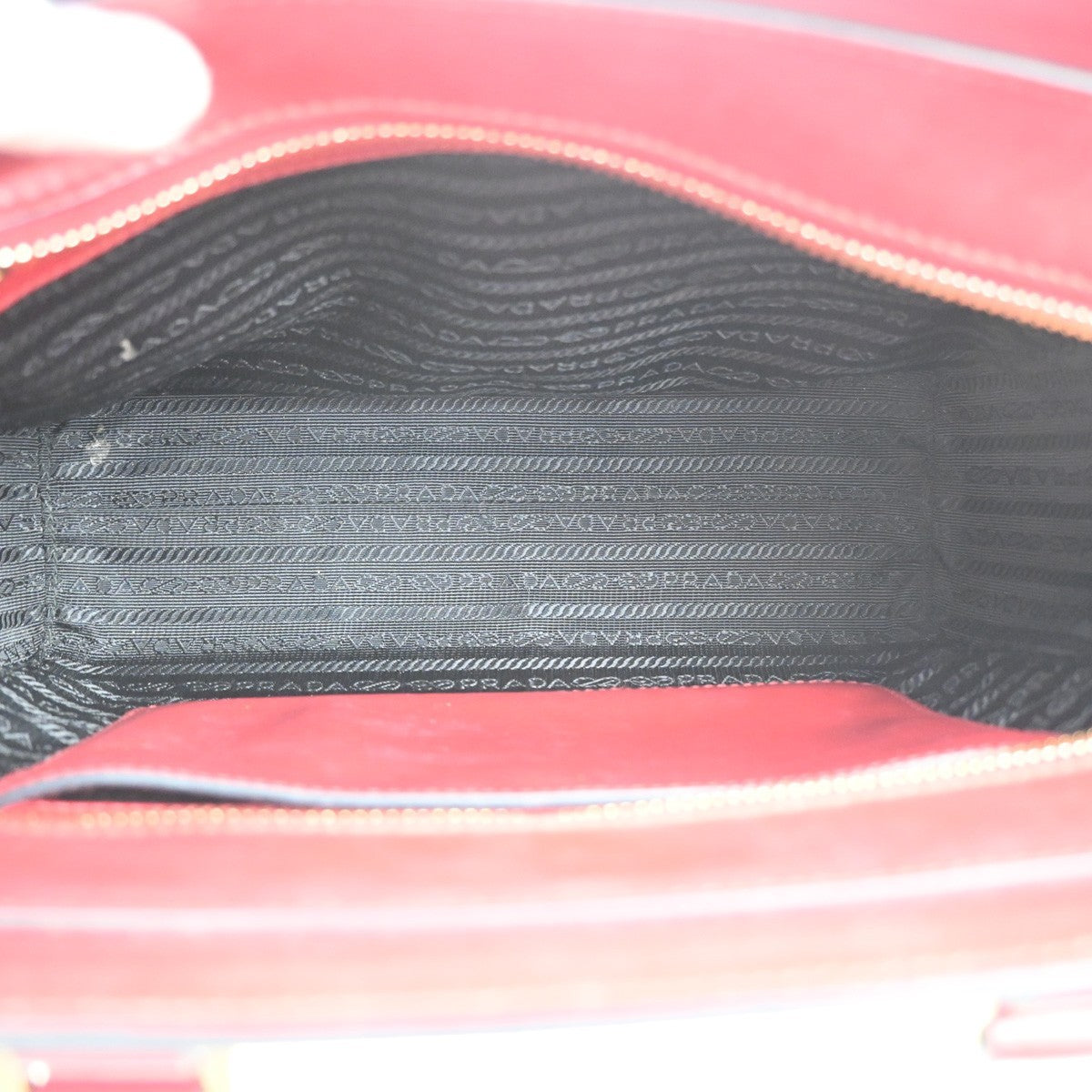 PRADA Galleria Logo 2way Shoulder Hand Bag Saffiano Leather Red GHW 11KC716