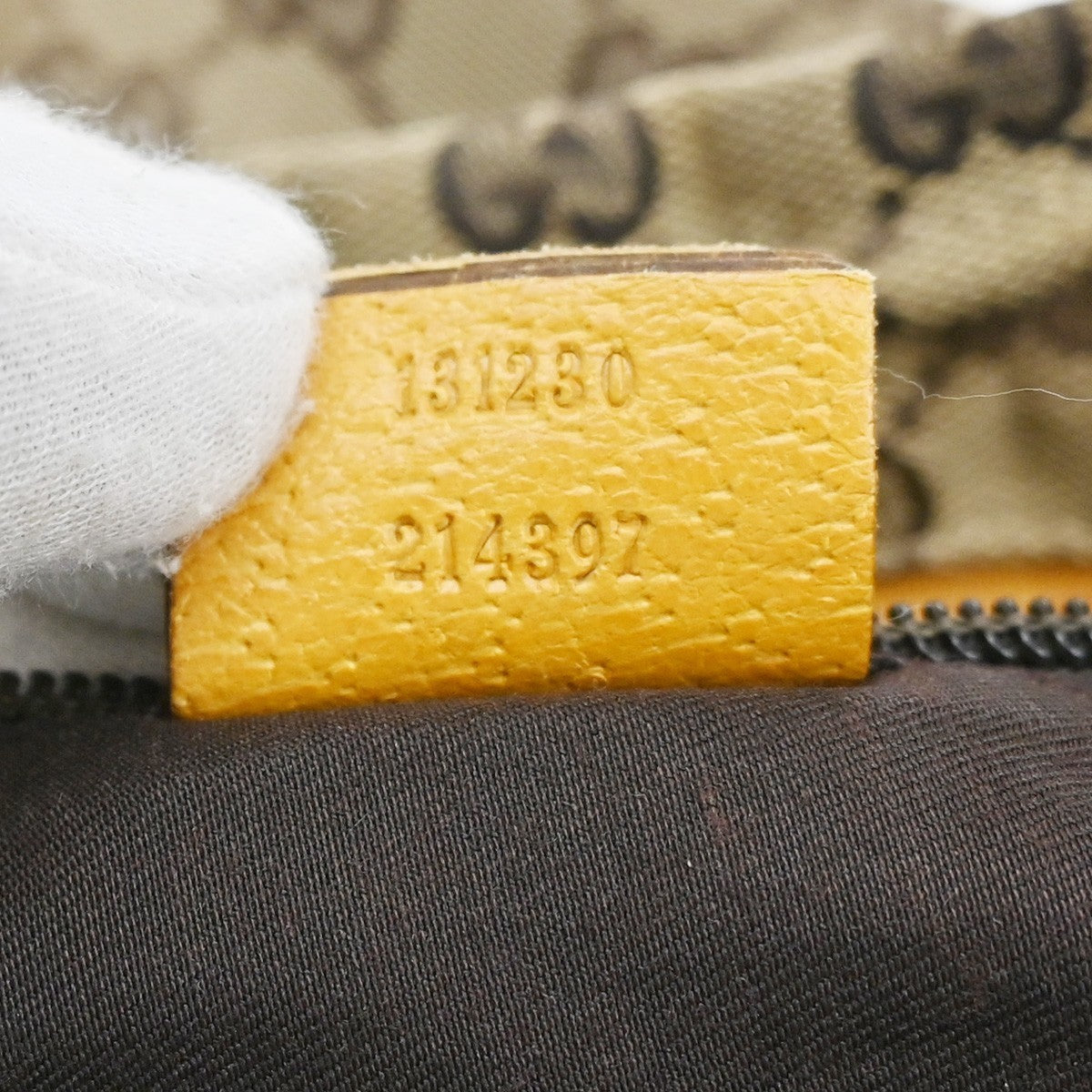 GUCCI GG Canvas Shoulder Tote Bag Leather canvas Yellow Italy 66CA368