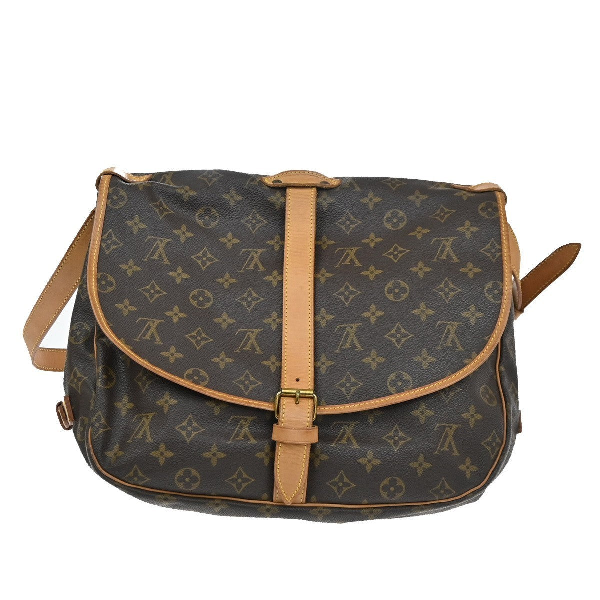 LOUIS VUITTON Saumur 35 Shoulder Bag Monogram Leather BN France M42254 76SA150
