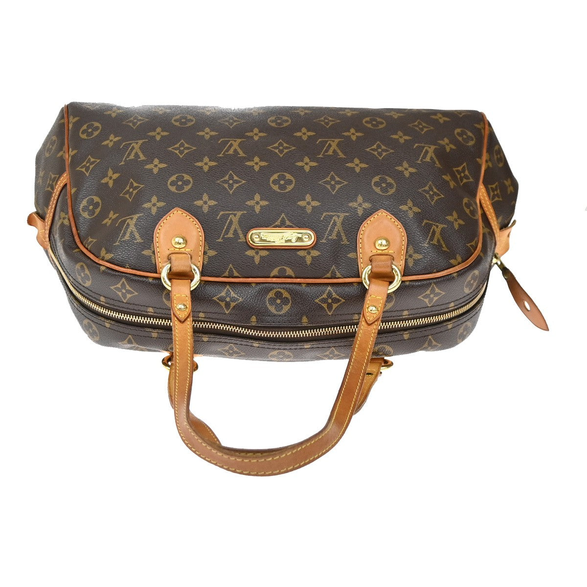 LOUIS VUITTON Montorgueil GM Shoulder Bag Monogram Leather Brown M95566 93KB514