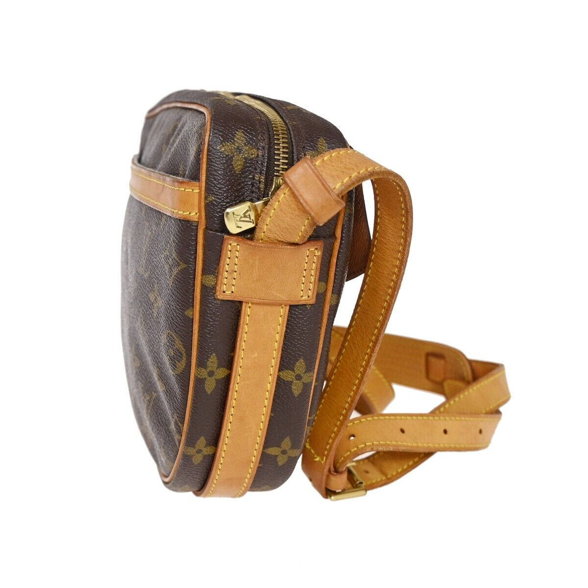 LOUIS VUITTON Jeune Fille GM Shoulder Bag Monogram Leather Brown M51225 81FA030