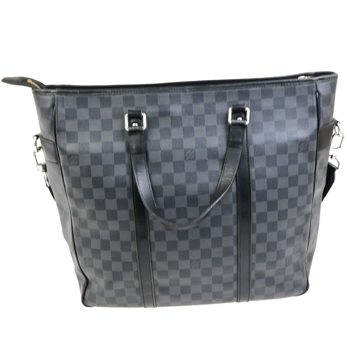 LOUIS VUITTON Tadao 2Way Shoulder Hand Bag Damier Graphite BK N51192 10ED499
