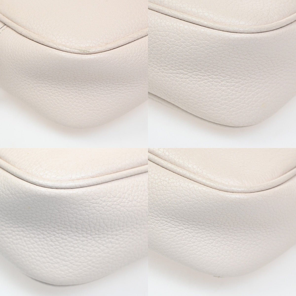SALVATORE FERRAGAMO Logo Gancini Mini Shoulder Bag Leather White GWH 38KC405