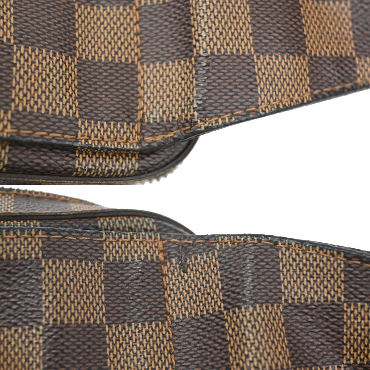 LOUIS VUITTON Geronimos Bum Body Bag Damier Leather Brown Spain N51994 71ZA286