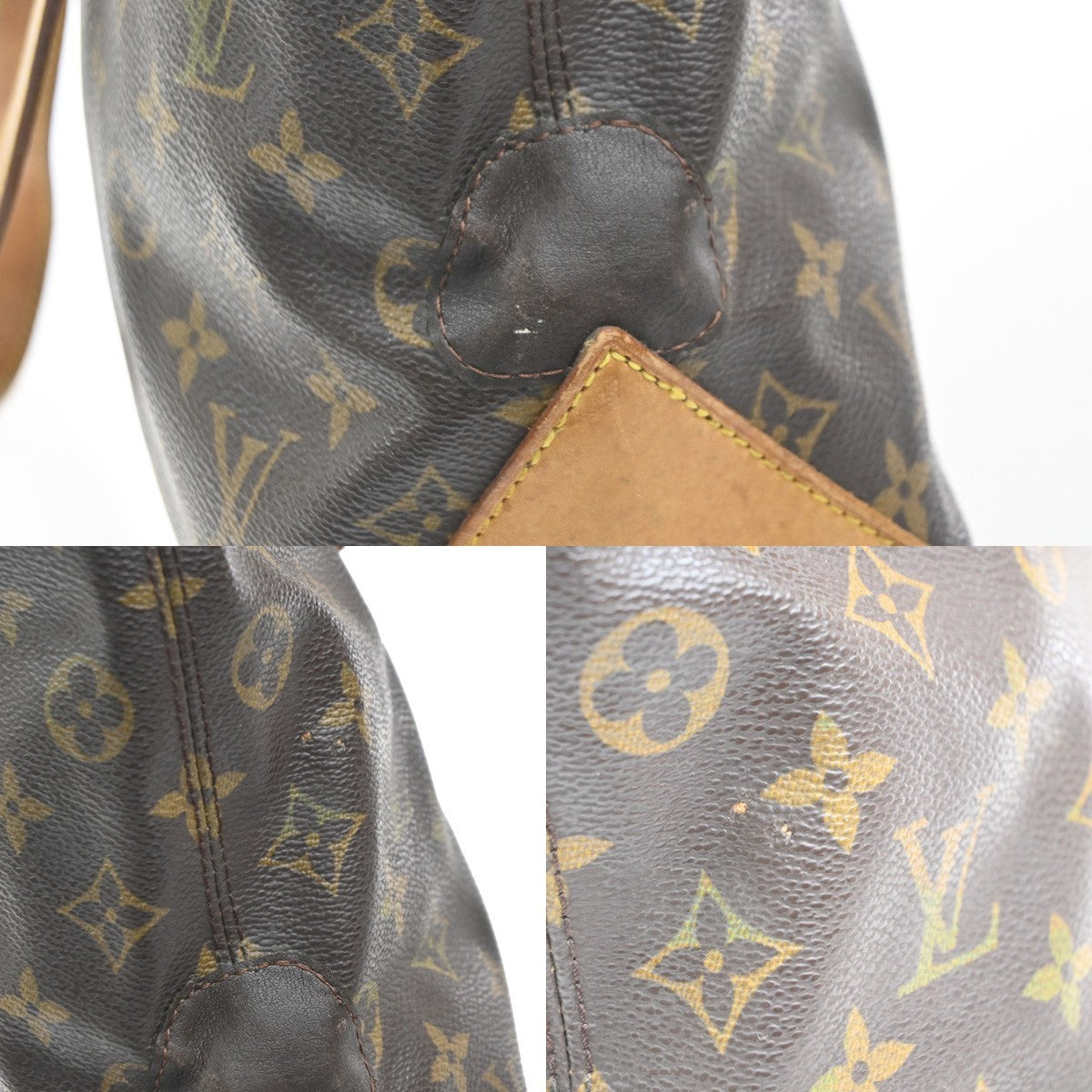 LOUIS VUITTON Cabas Piano Shoulder Bag Monogram Leather Brown M51148 87MA529