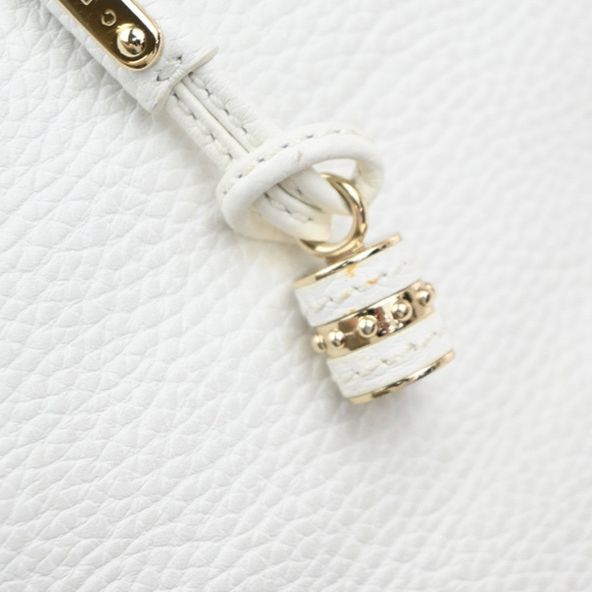 CELINE Logo Bittersweet Shoulder Hand Bag Leather White SHW Italy 32YJ135
