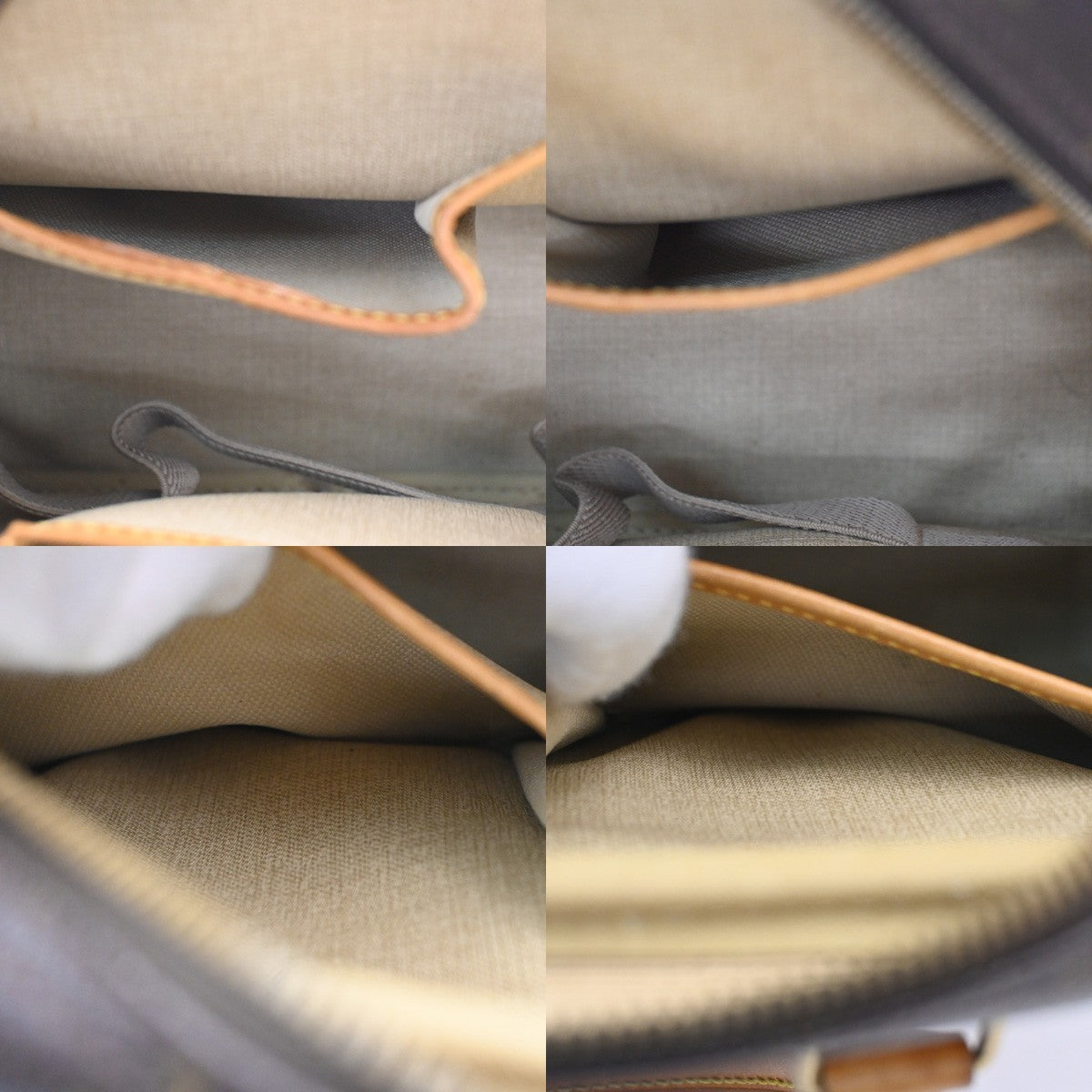LOUIS VUITTON LV Logo Deauville Hand Bag Monogram Leather Brown M47270 81CA538