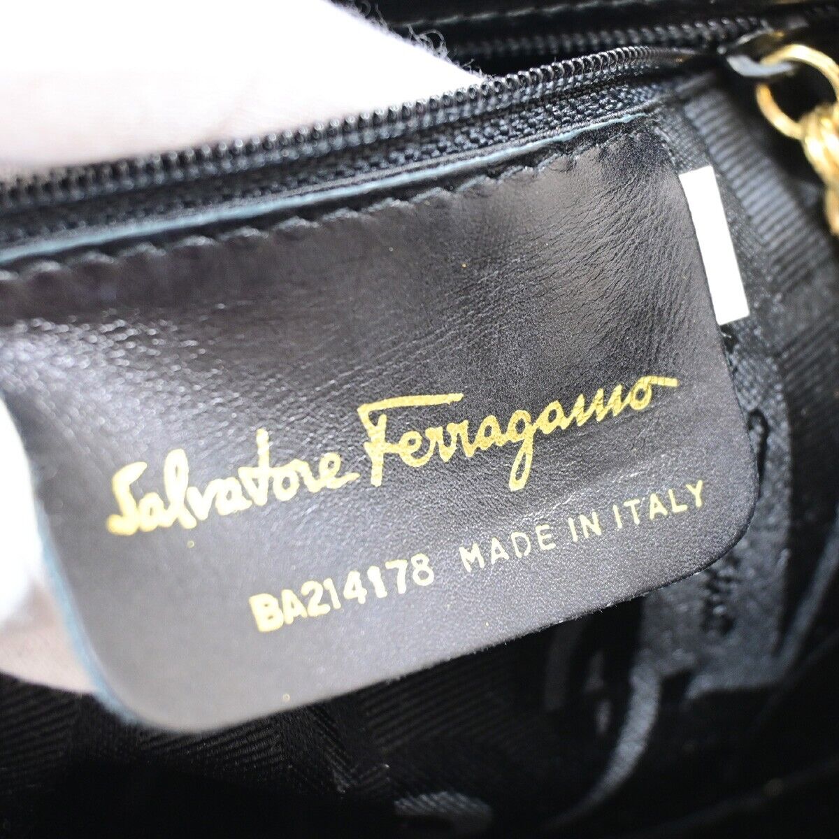 SALVATORE FERRAGAMO Logo Vara 2Way Shoulder Hand Bag Canvas Leather BK 86FA675