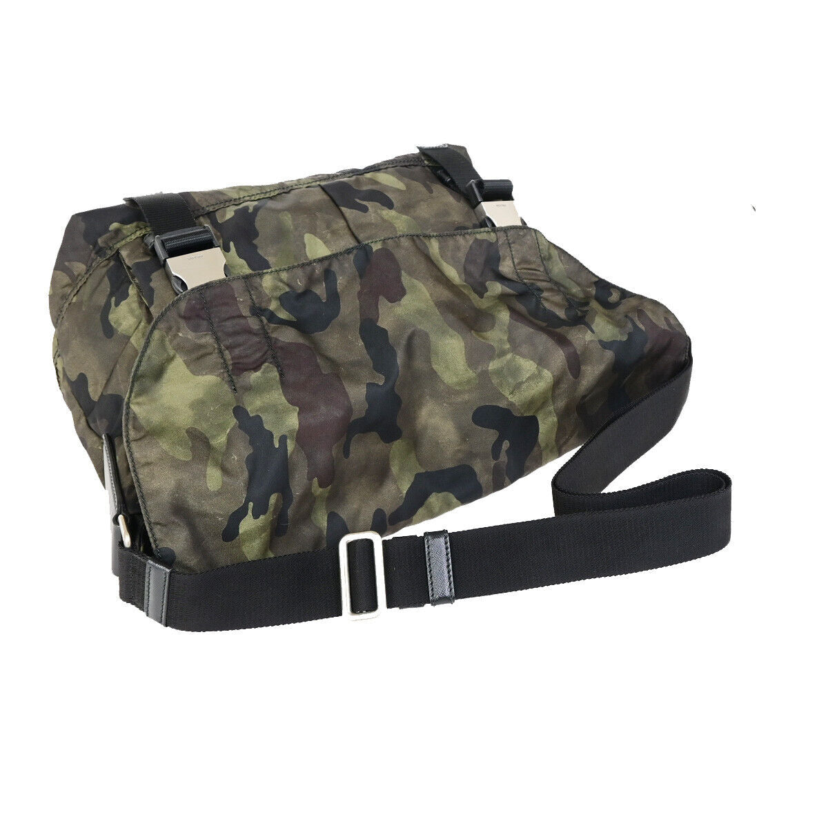 PRADA Tessuto Crossbody Camouflage Shoulder Bag Nylon Leather GN SHW 77YG559