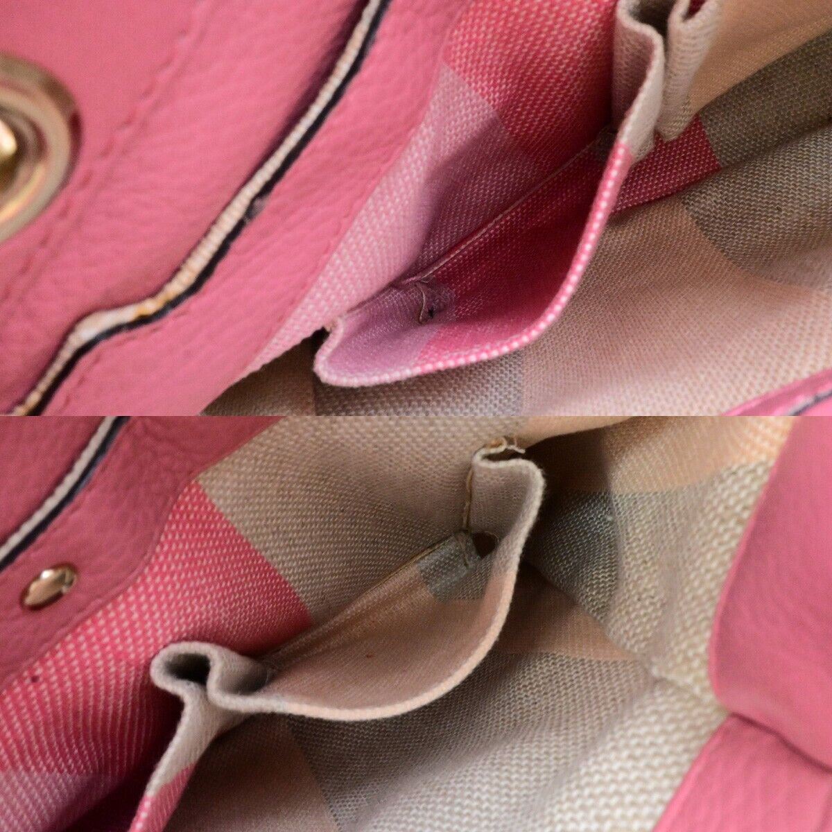 GUCCI Bamboo Shopper 2Way Shoulder Hand Bag Raffia Leather Pink Brown 84ED384