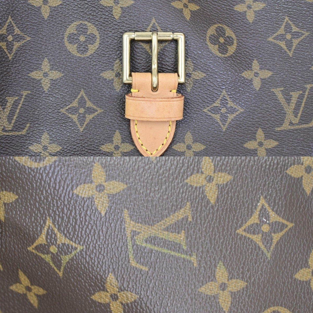 LOUIS VUITTON Montsouris GM Backpack Bag Monogram Leather Brown M51135 95PA104