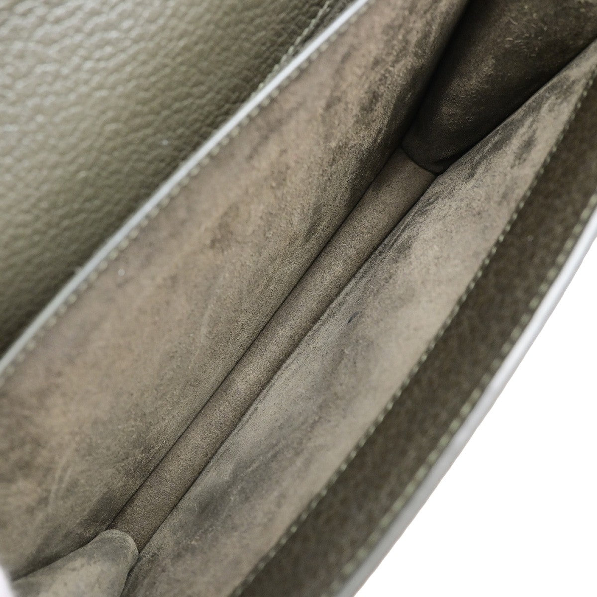 SAINT LAURENT Logo Sunset Medium Shoulder Bag Leather Gray SHW Italy 628RL071