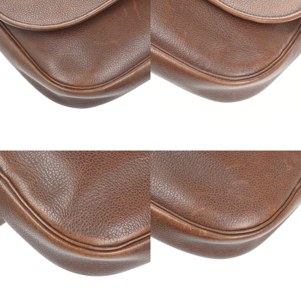 CHRISTIAN DIOR Crossbody Shoulder Bag Leather Brown GHW France 05KC538