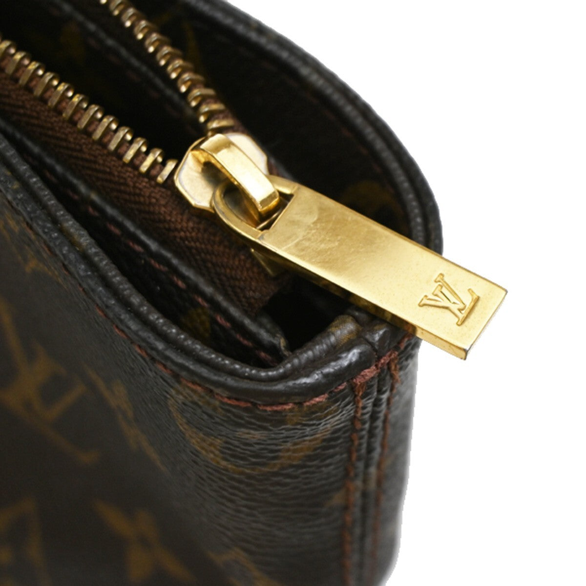 LOUIS VUITTON Cabas Piano Shoulder Bag Monogram Leather Brown M51148 10EE289