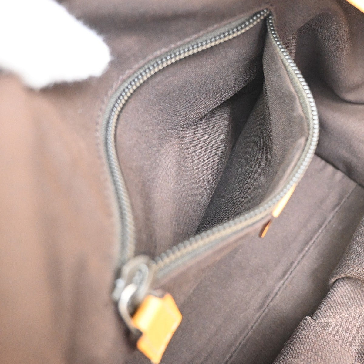 GUCCI Logo Sherry GG Pattern Hand Bag Canvas Leather Brown Italy 31FC137