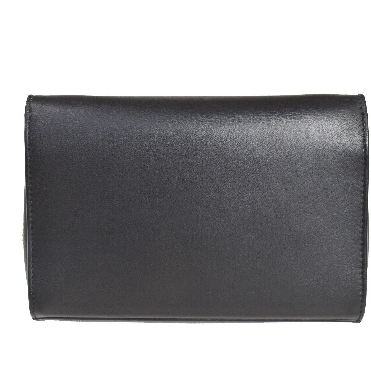 SAINT LAURENT YSL Logo Kate Tassel Chain Shoulder Bag Leather Black 663RH567