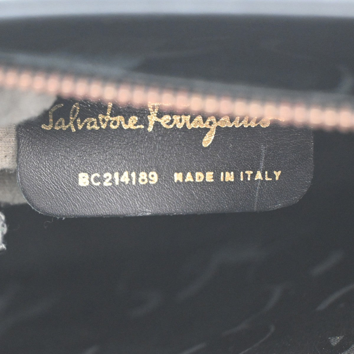 SALVATORE FERRAGAMO Logo Gancini Shoulder Hand Bag Leather GHW Black 30MA179