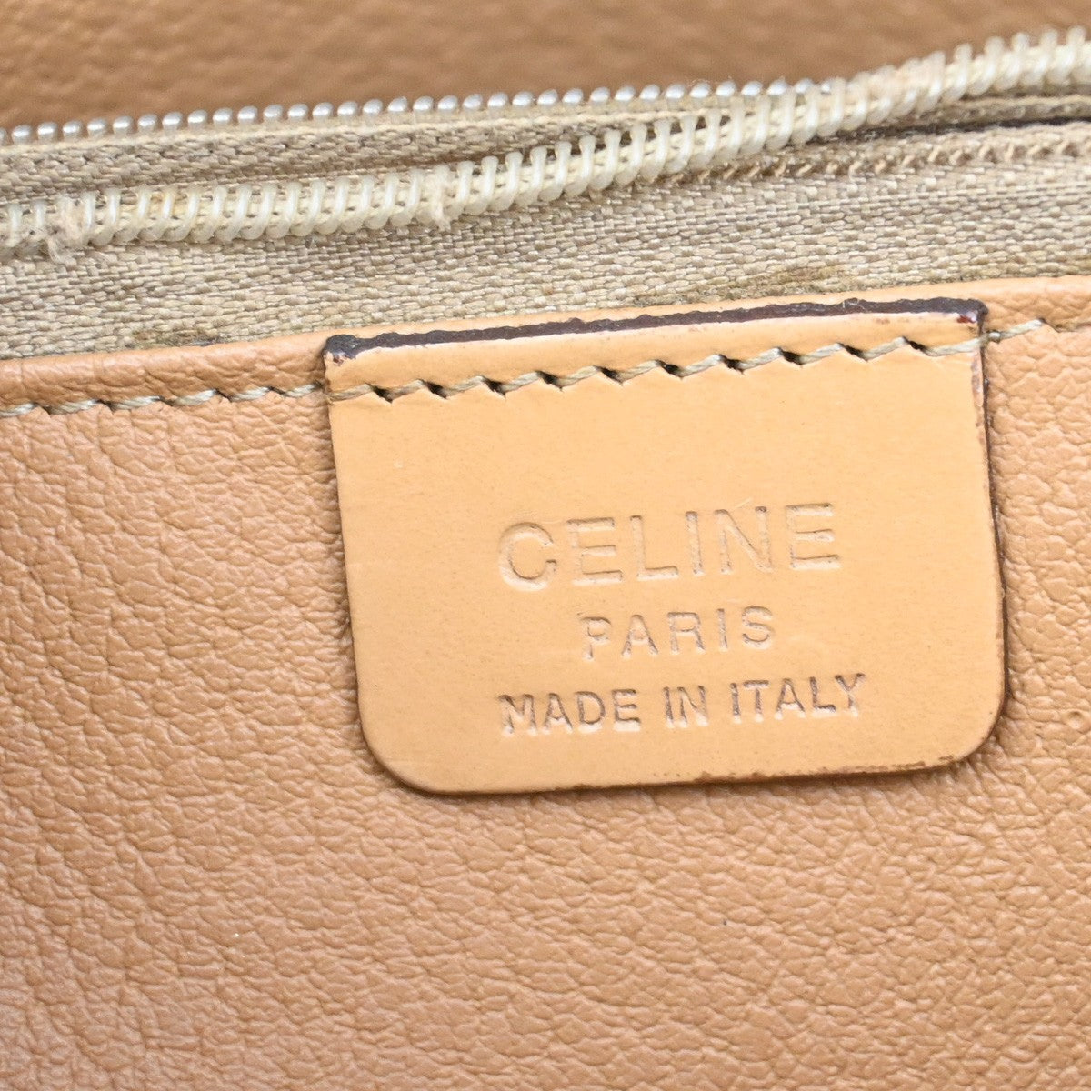 CELINE Logo Macadam Pattern Shoulder Bag PVC Leather Brown GHW Italy 66YH783