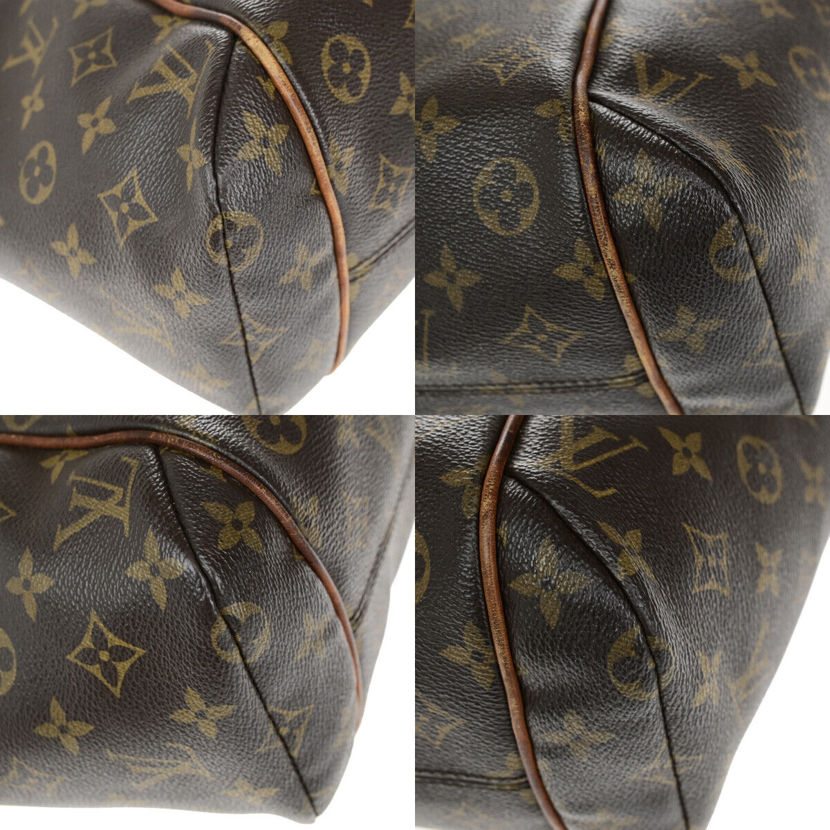 LOUIS VUITTON Logo Totally PM Shoulder Bag Monogram Leather Brown M56688 38YG508