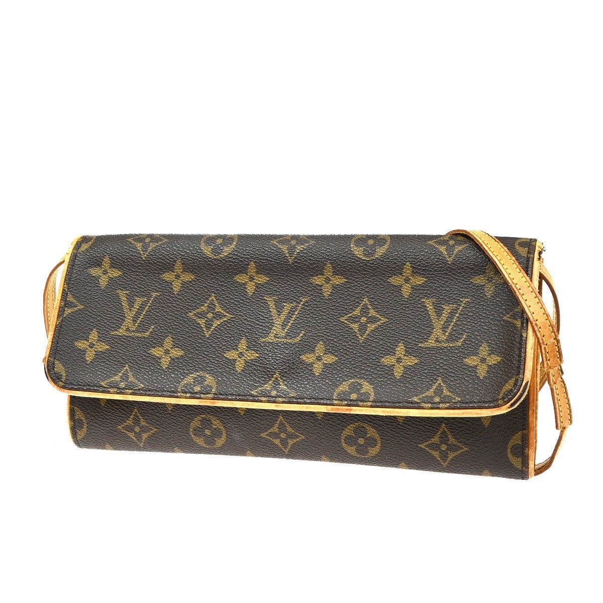 LOUIS VUITTON Pochette Twin GM 2Way Shoulder Bag Monogram Brown M51852 62YH953