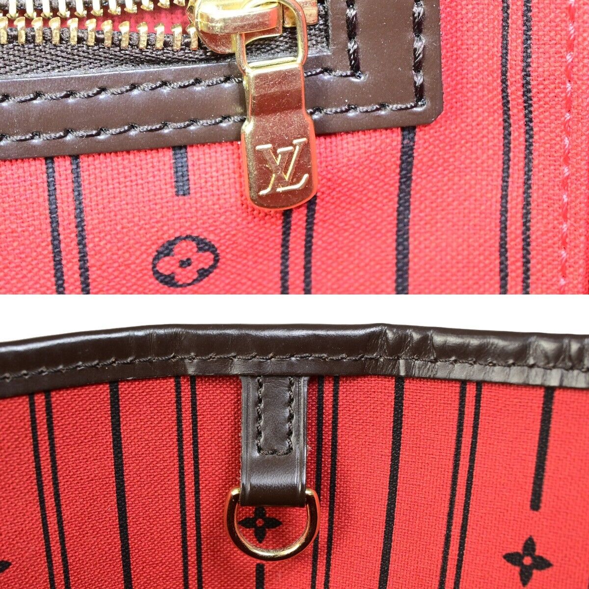 LOUIS VUITTON Neverfull MM Shoulder Bag Damier Ebene Leather BN N51105 29SJ002