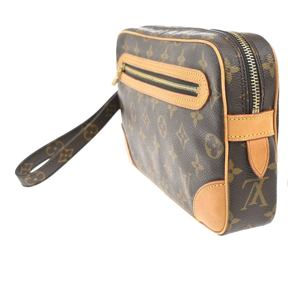 LOUIS VUITTON Marly Dragonne GM Clutch Hand Bag Monogram Brown M51825 32MA361