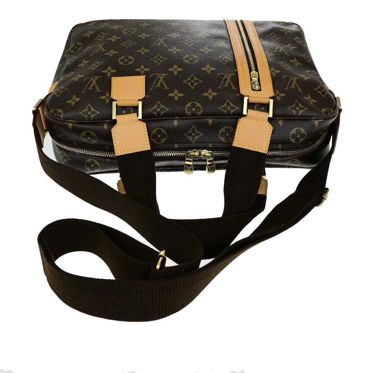 LOUIS VUITTON Sac Bosphore 2way Hand Bag Monogram Leather Brown M40043 667ED347
