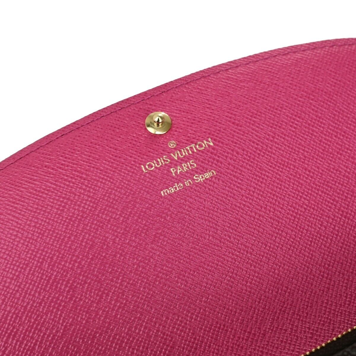 LOUIS VUITTON Portefeuille Emilie Long Wallet Monogram Brow Pink N64202 34SJ472