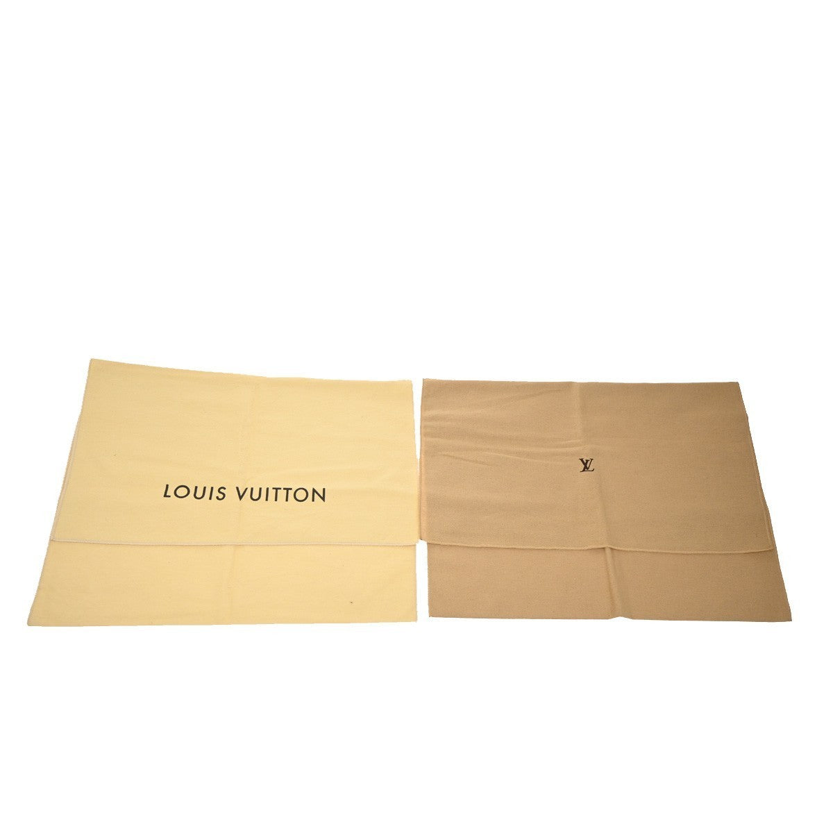 LOUIS VUITTON Logo 11 Set Drawstring Dust Bag Canvas Cotton Beige Brown 09KB577