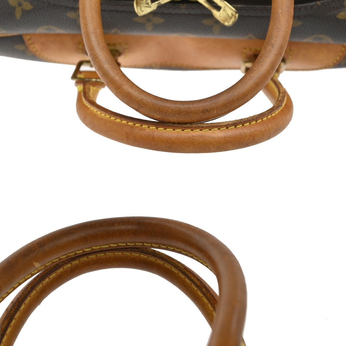 LOUIS VUITTON LV Logo Deauville Hand Bag Monogram Leather Brown M47270 68DA006