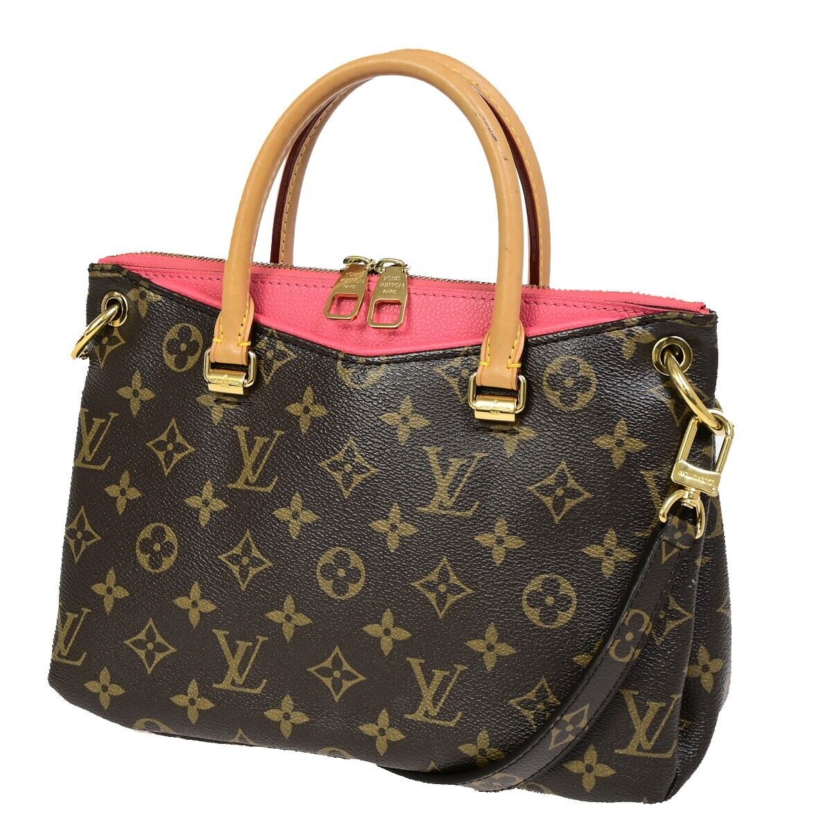 LOUIS VUITTON Paras BB 2Way Shoulder Bag Monogram Leather Pink M41734 601RJ927