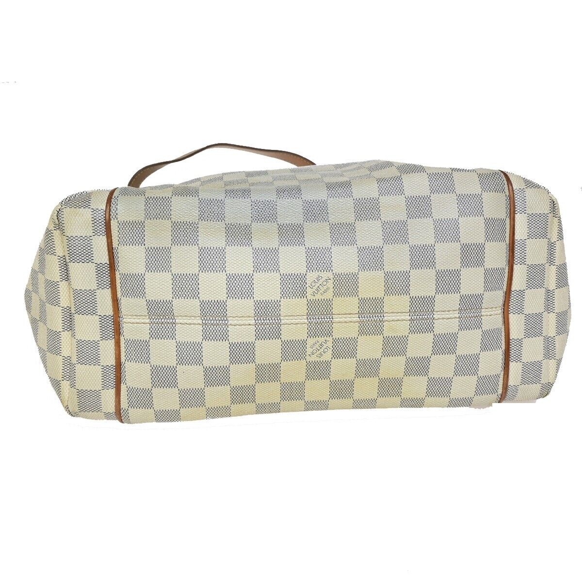 LOUIS VUITTON Totally MM Shoulder Bag Damier Azur Leather White N51262 83EB760
