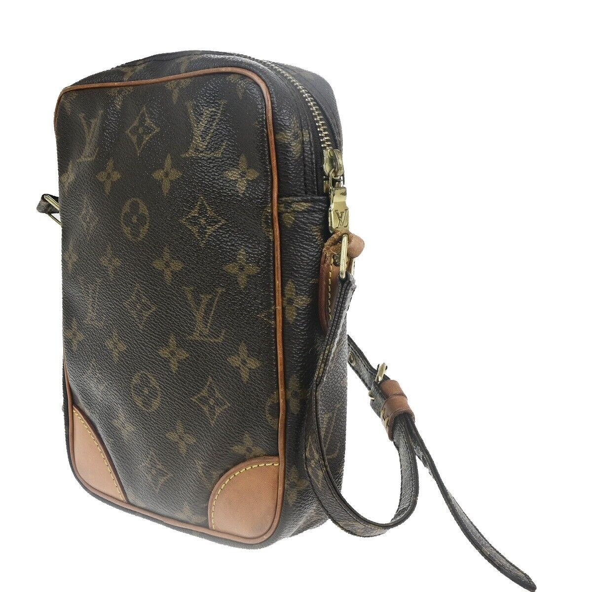 LOUIS VUITTON Danube Shoulder Bag Monogram Leather Brown France M45266 33EC685