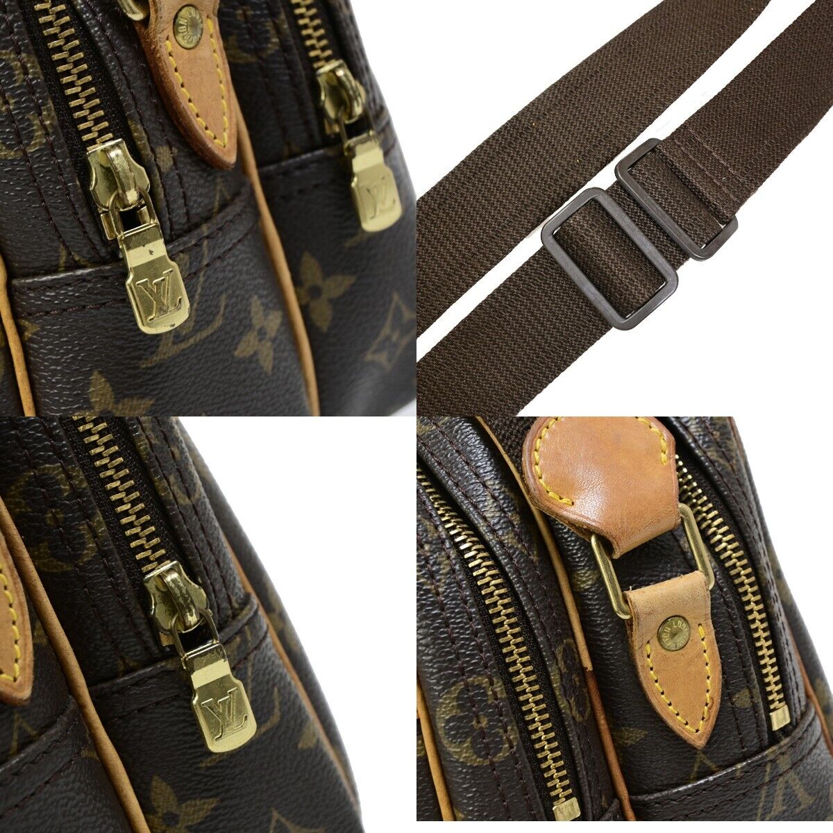 LOUIS VUITTON Reporter PM Crossbody Shoulder Bag Monogram Leather M45254 85EB582