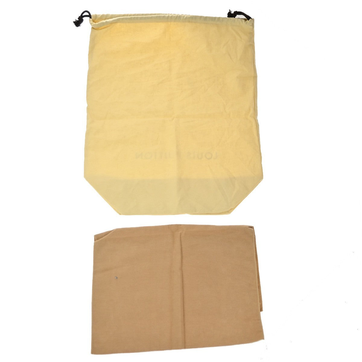 LOUIS VUITTON Logo 10 Set Dust Bag Drawstring Canvas Cotton Beige Brown 09KP567