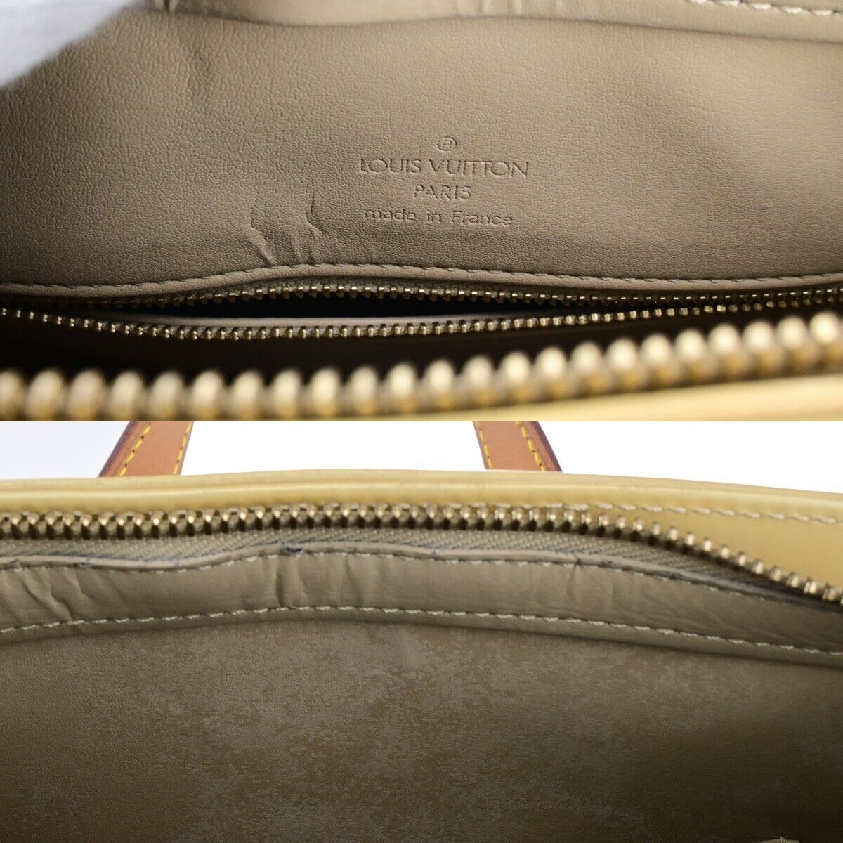 LOUIS VUITTON Houston Shoulder Bag Monogram Vernis Leather Beige M91004 33FB240