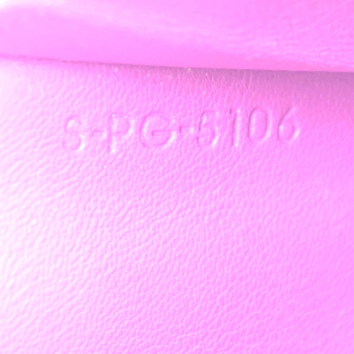 CELINE Logo Strap Bifold Long Wallet Purse Leather Pink Gray Italy SHW 02KD009