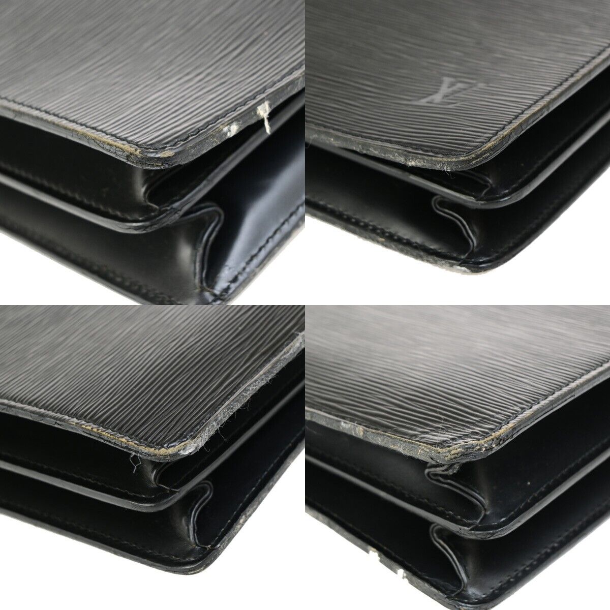 LOUIS VUITTON Serviette Conseiller Hand Bag Epi Leather Black M54422 62EC928