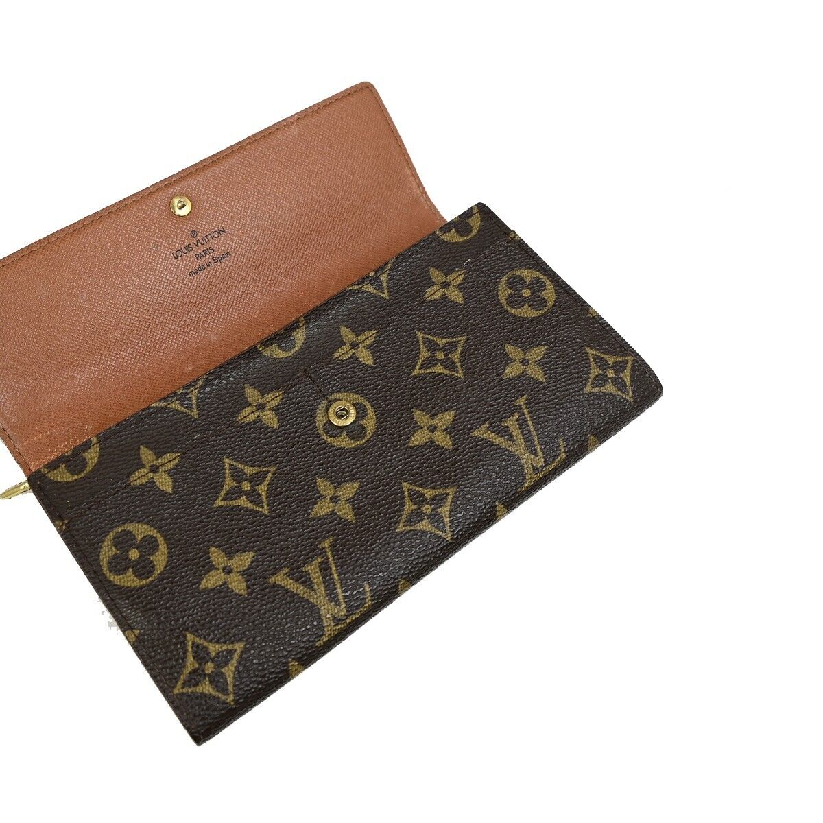LOUIS VUITTON Porte Monnaie Credit Bifold Wallet Monogram Leather M61725 02ED154