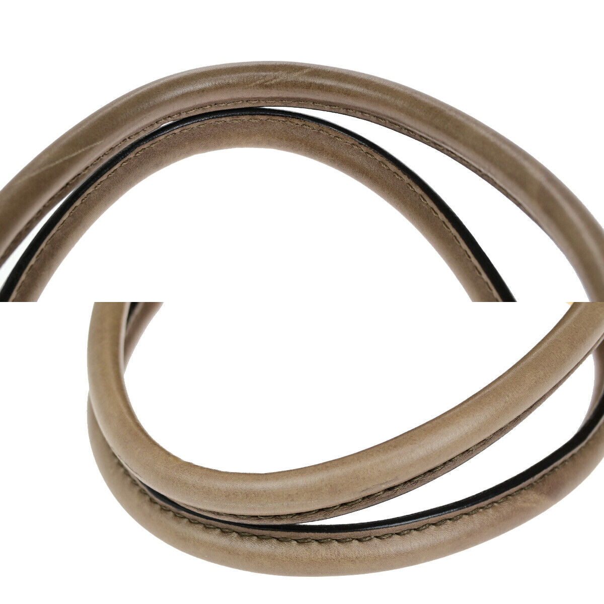 GUCCI Logo GG Running Tote Shoulder Bag Leather Brown Italy 39SJ471