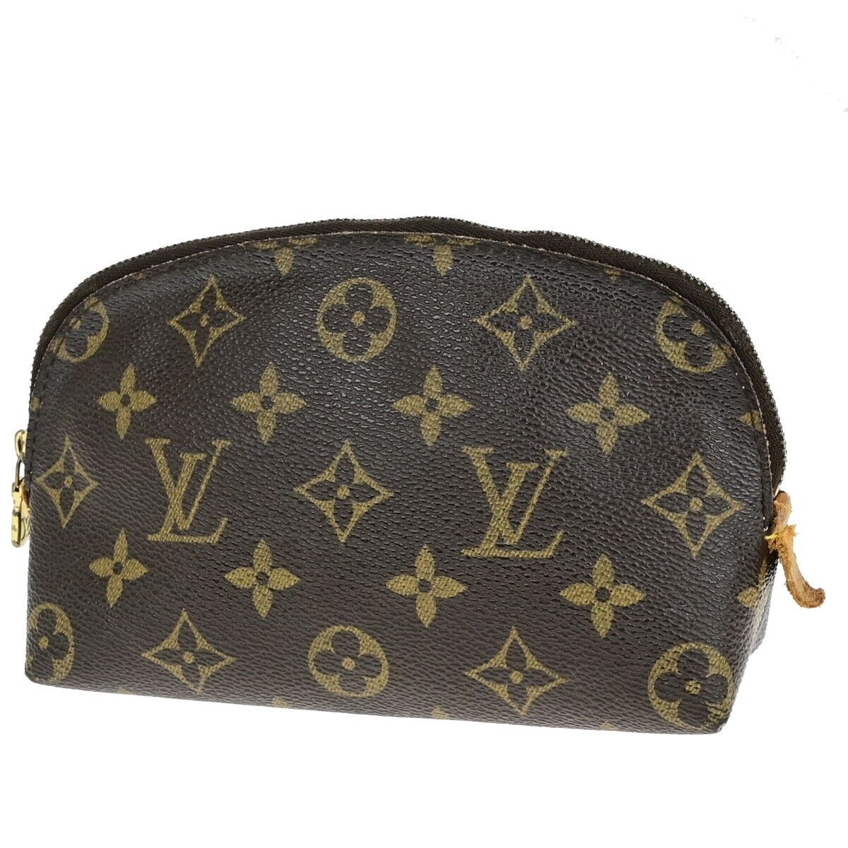 LOUIS VUITTON Pochette Cosmetic Pouch Bag Monogram Leather Brown M47515 05ED262