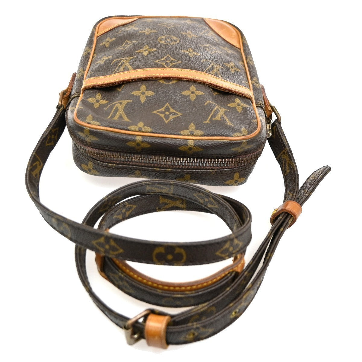 LOUIS VUITTON Danube Shoulder Bag Monogram Leather Brown France M45266 38CA492