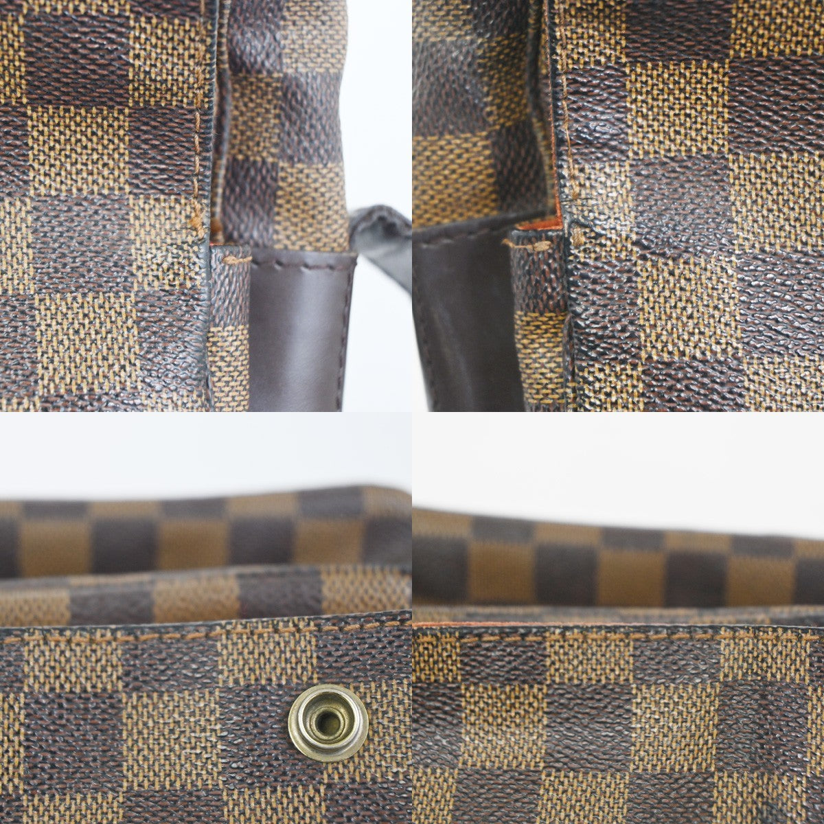 LOUIS VUITTON Naviglio Shoulder Bag Damier Ebene Leather Brown N45255 66CA753