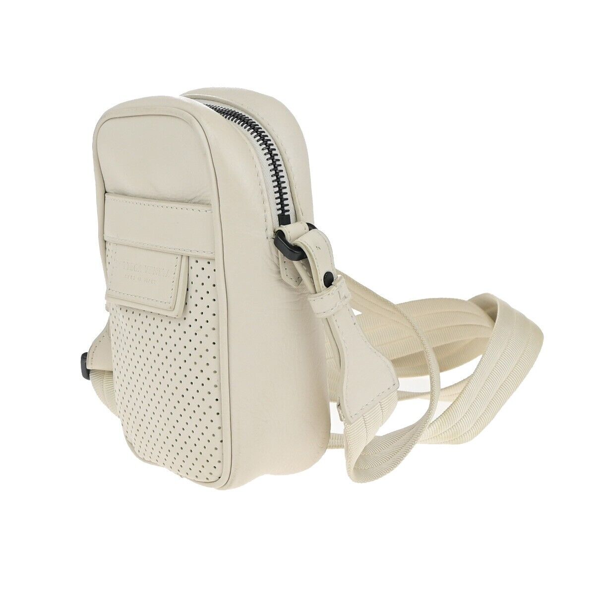 BOTTEGA VENETA Logo Mini Shoulder Bag Leather White Made in Italy 83EC630